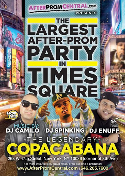 copacabana proms with dj camilo and spinking